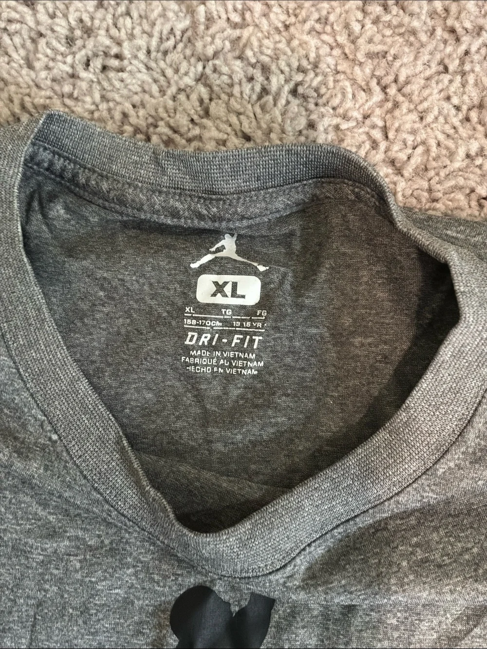 Nike Gray Short Sleeve Jordan Jumpman Tee